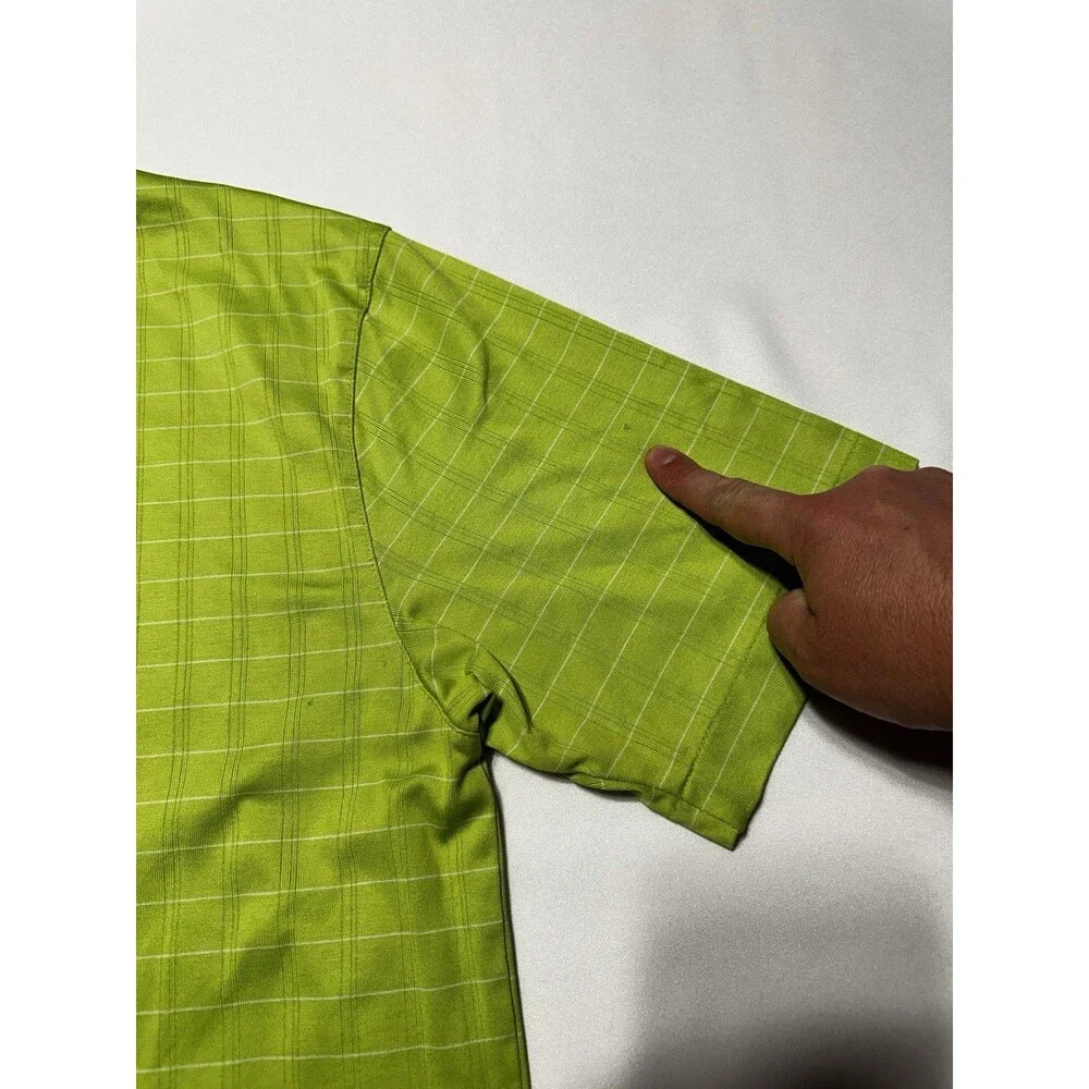 Nike Fit Dry Golf Polo Tiger Woods Collection Mens Size Large Green *READ SNAGS*